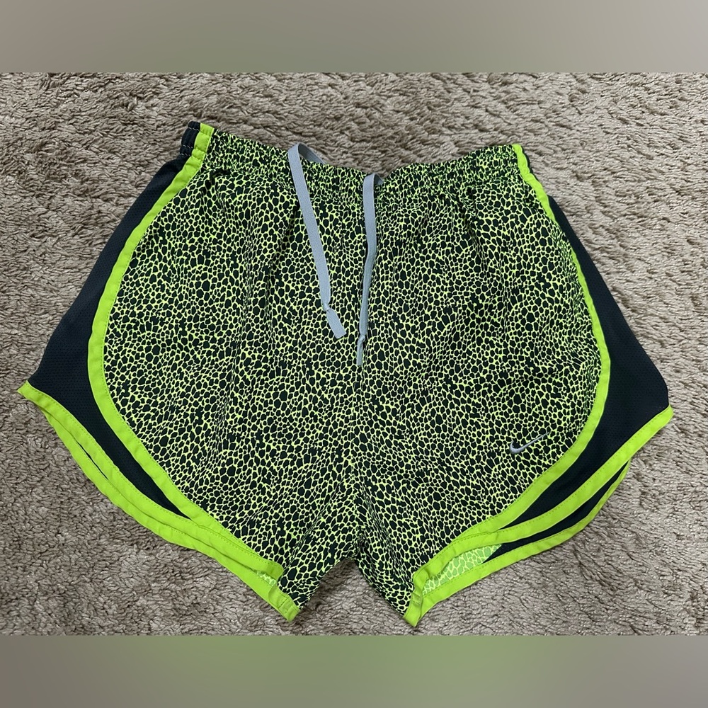 Nike Neon Green and Black Dri-FIT Shorts G-7